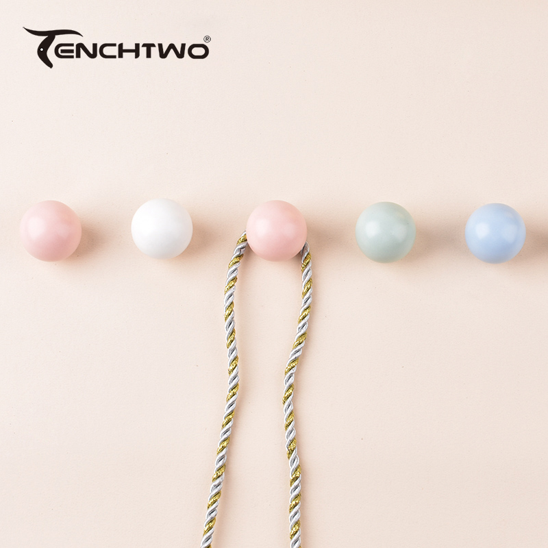 Furniture Hardware Supplies - Round Ceramic Hook Clothes Hanger Hook