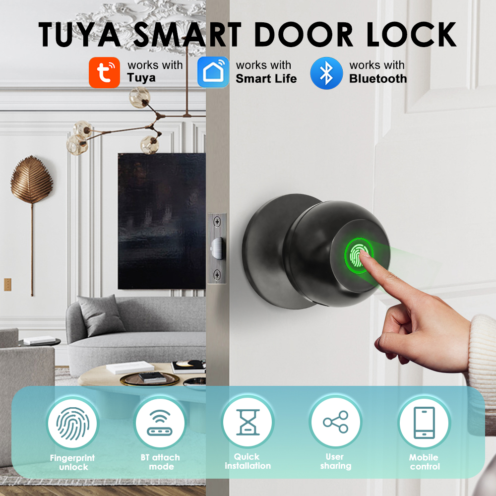 Door Handle Bar - Tuya Electronic Door Lock Smart External