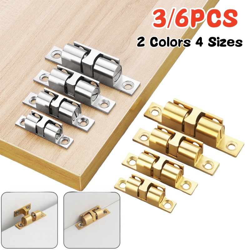 Furniture Hardware Supplies - 3/6pcs Cabinet Closet Door Ball Catch,Brass