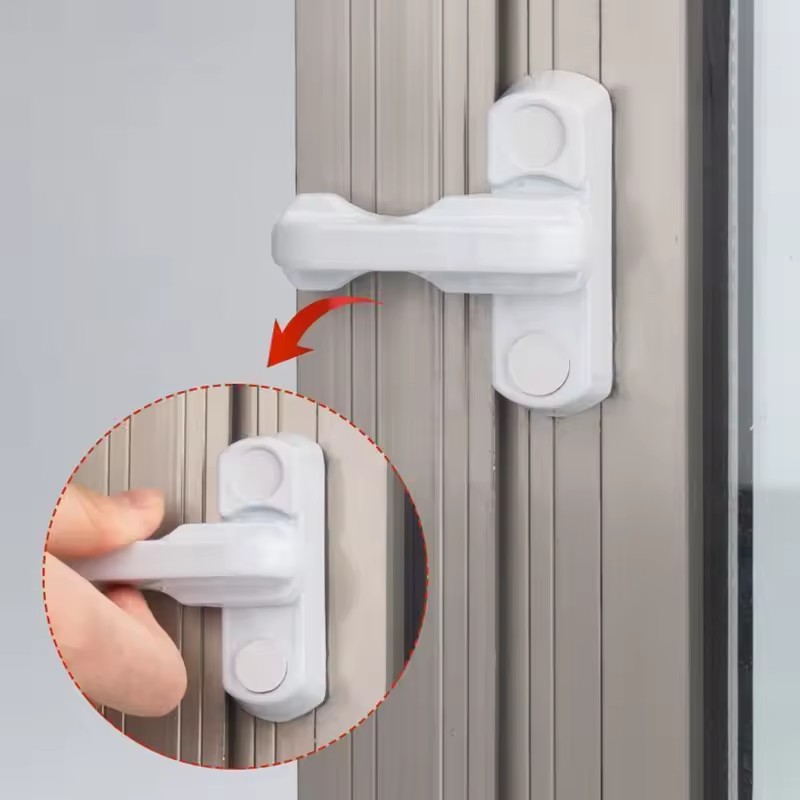 Door Handle Bar - Window Door Sash Lock Plastic Security