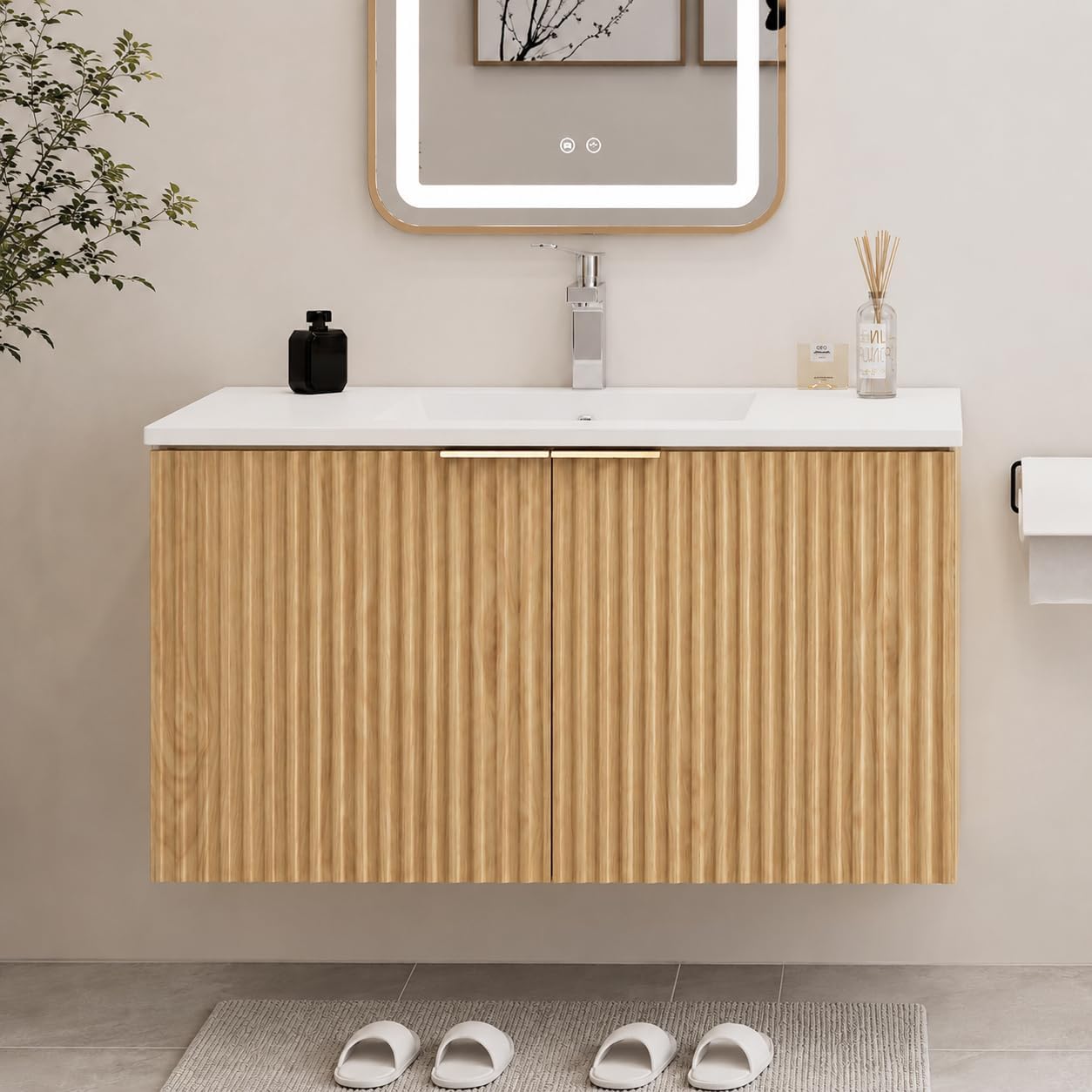 Modern Floating Bathroom Vanit - đánh giá và giá Soft Close Hinge