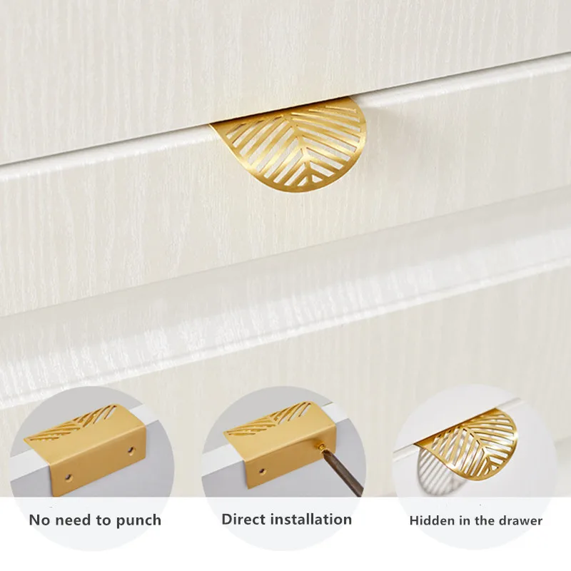 2026 New Leaf Shape Brass Draw - đánh giá và giá Furniture Hardware Wholesale
