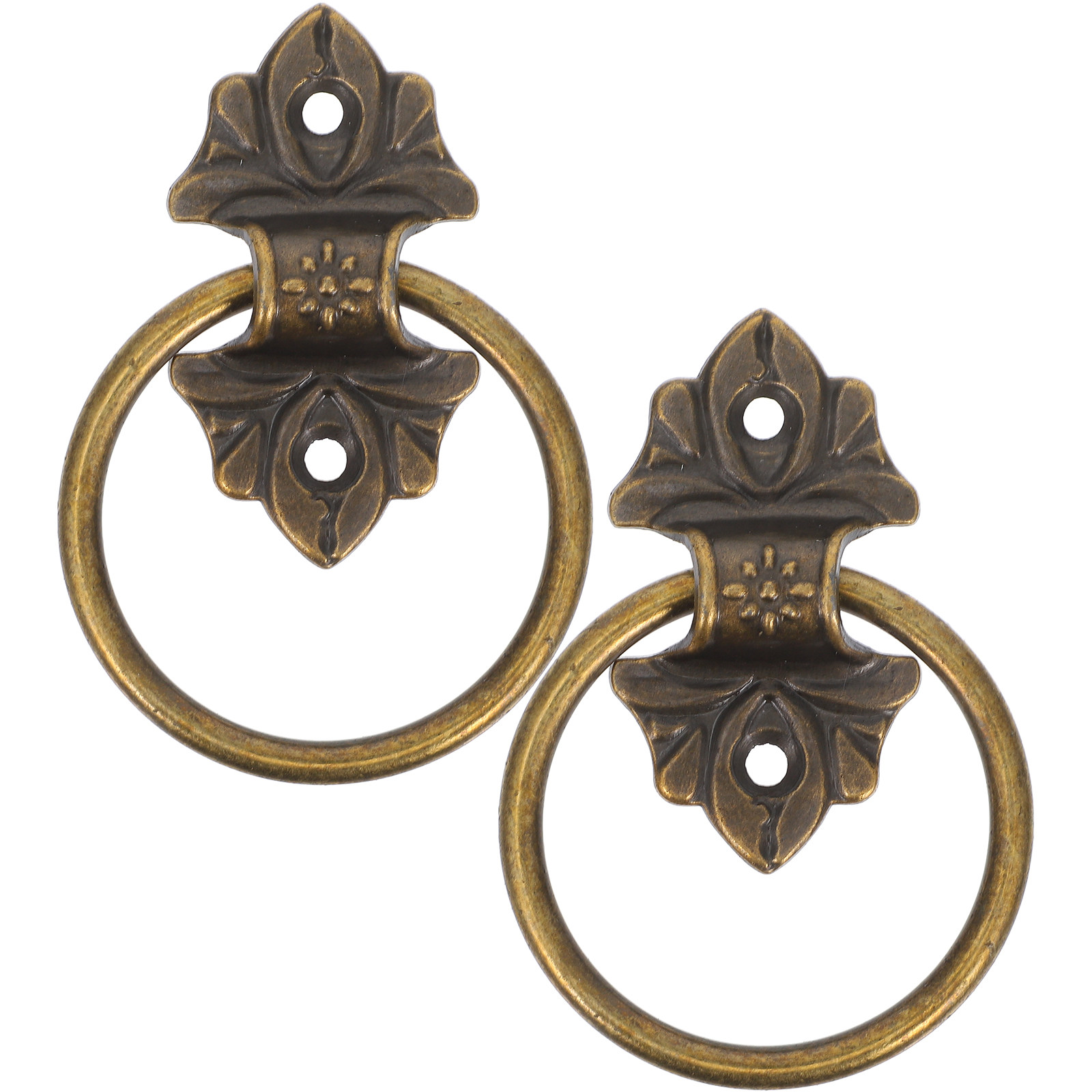2Pcs Vintage Style Round Ring  - đánh giá và giá Vintage Furniture Hardware Replacement