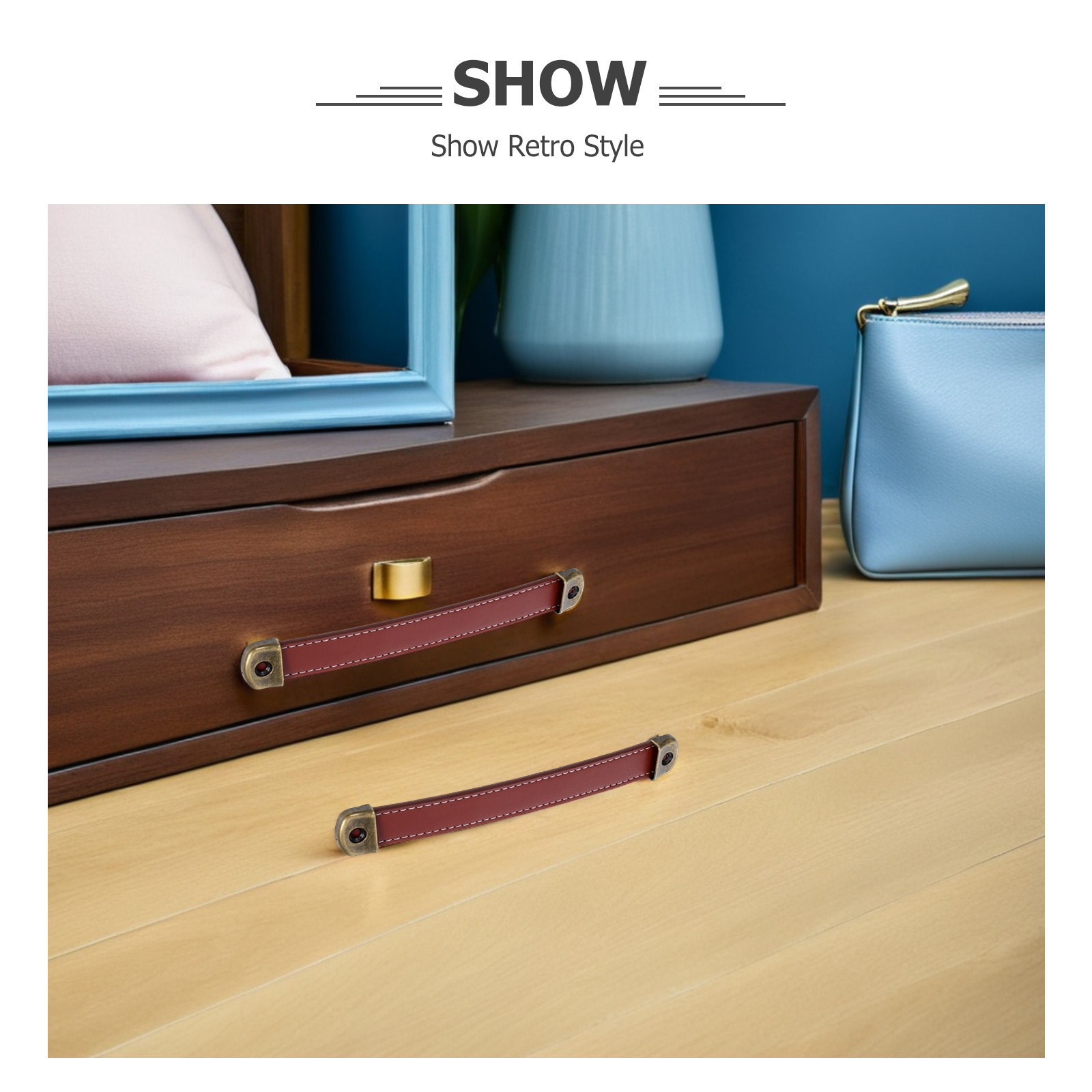 2Pcs PU Retro Cabinet Handles  - đánh giá và giá Vintage Furniture Hardware Replacement
