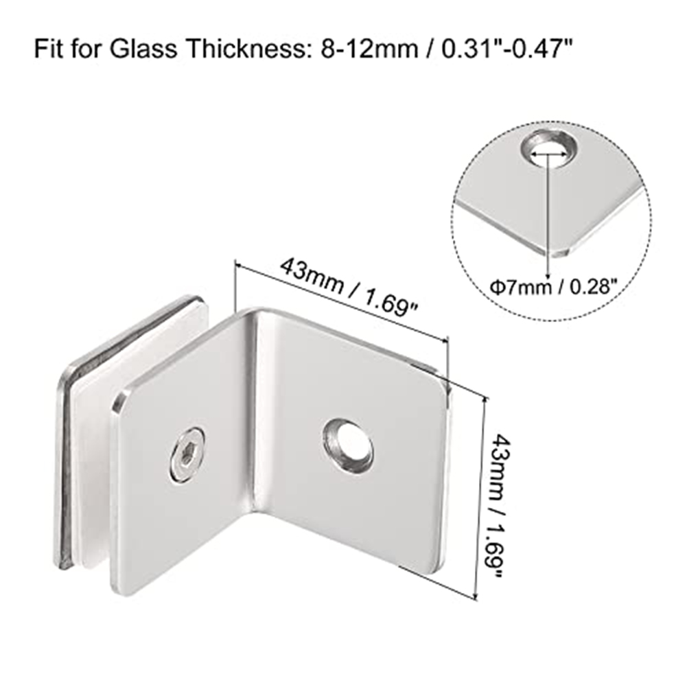 Stainless Steel 90° Glass Fixi - đánh giá và giá Furniture Hardware Connectors