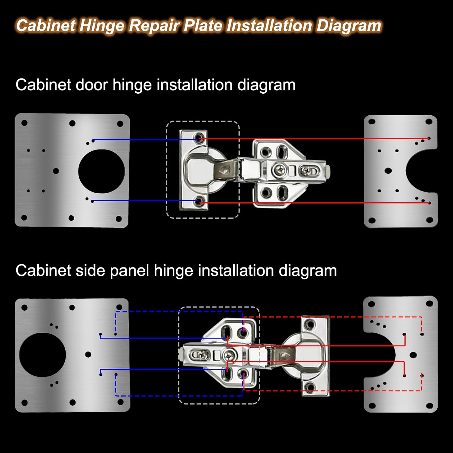 Cabinet Door Hinge Repair Plat - đánh giá và giá Furniture Hardware Repair