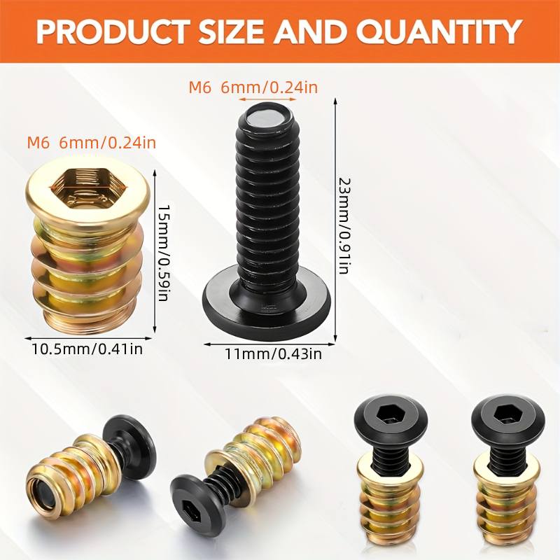10PCS Nut Threaded Inserts Com - đánh giá và giá Furniture Hardware Connectors