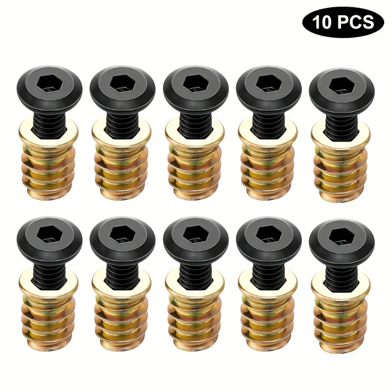 10PCS Nut Threaded Inserts Com - đánh giá và giá Furniture Hardware Connectors